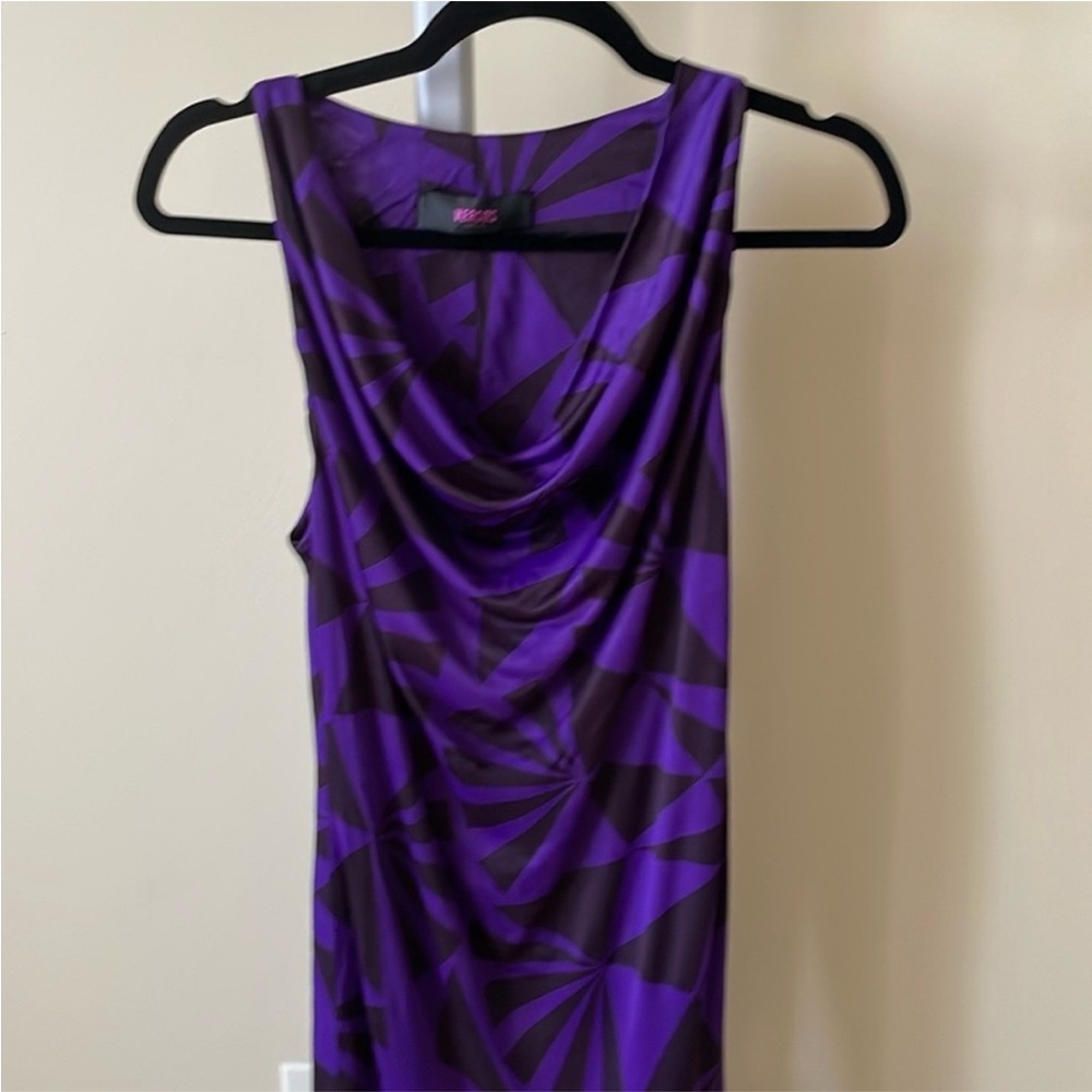 Versace Versus purple cowl neck midi dress, size US M/8 - Picture 2 of 10